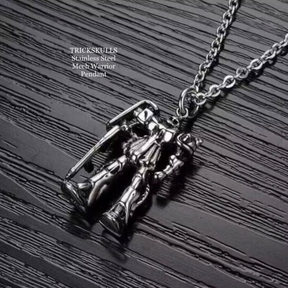 Mech Warrior Robot Gundam Anime Mechwarrior Gaming Charm 50cm Oval Link Chain - Picture 2 of 8